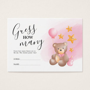 Devinez combien de Baby showers d'ours jeu