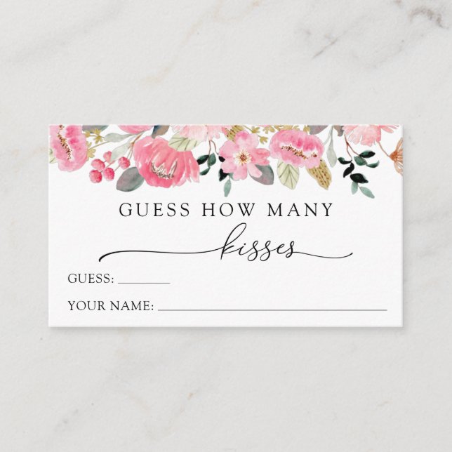 Devinez combien de baisers carte de boîtier (Devant)