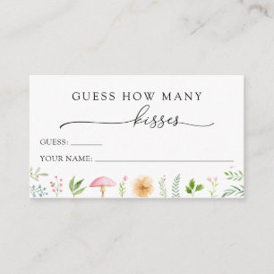 Devinez combien de baisers carte de fixation pour 