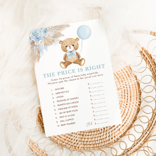 Devinez le bon prix Baby shower carte de jeu