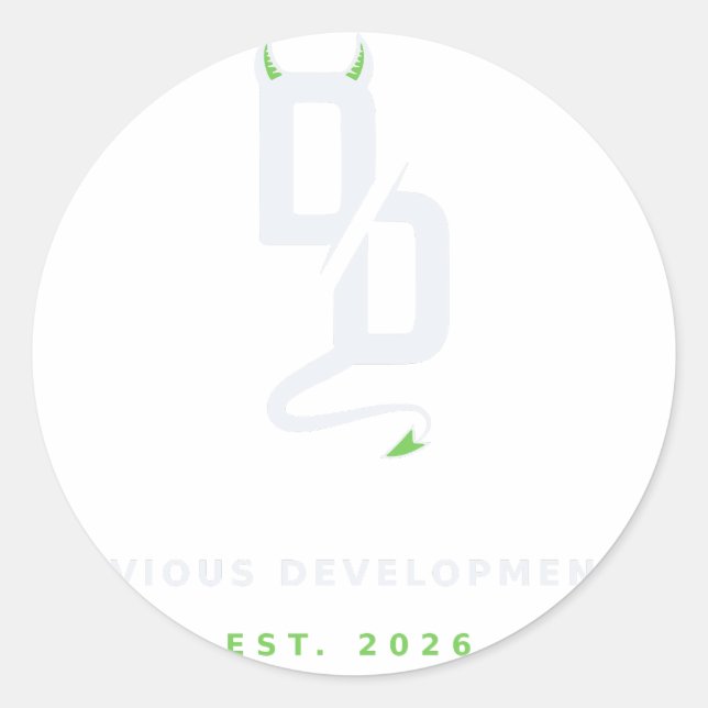 Devious Developments - Gegr. 2026 Aufkleber (Vorderseite)
