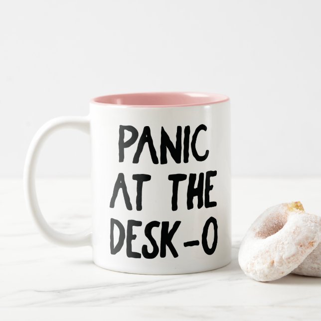 Devis De Bureau Drôle Mug De Café À Deux Tons (Avec donut)