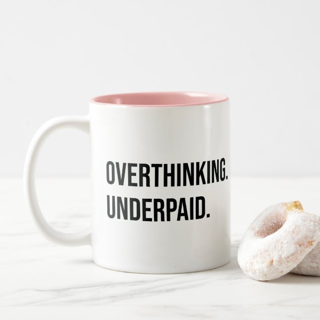 Devis De Bureau Drôle Mug De Café À Deux Tons (Avec donut)
