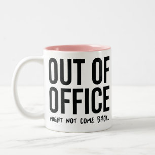 Devis De Bureau Drôle Mug De Café À Deux Tons