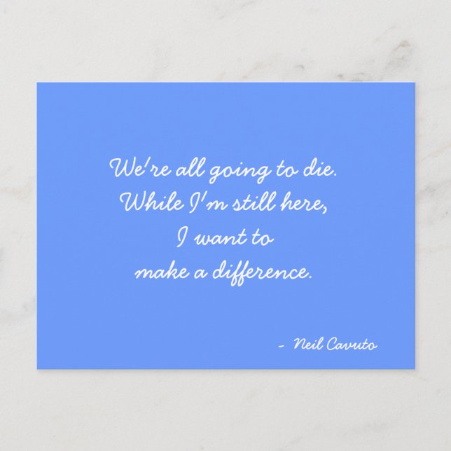 Devis de carte postale inspirante (Devant)