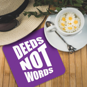 Devis Deed pas mots Dessous de verre papier Carré