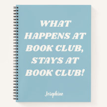 Devis du club de livres amusant Journal bleu perso
