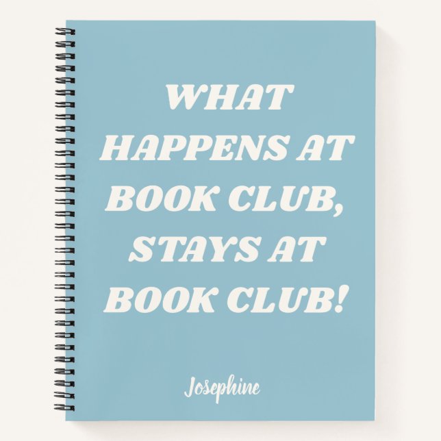 Devis du club de livres amusant Journal bleu perso (Devant)