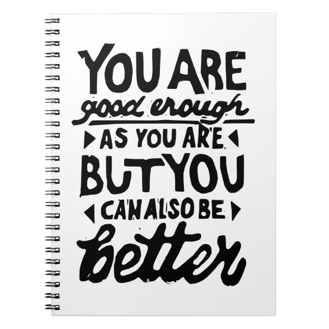 Devis Motivationnel Lino Imprimer Carnet Spiral (Devant)