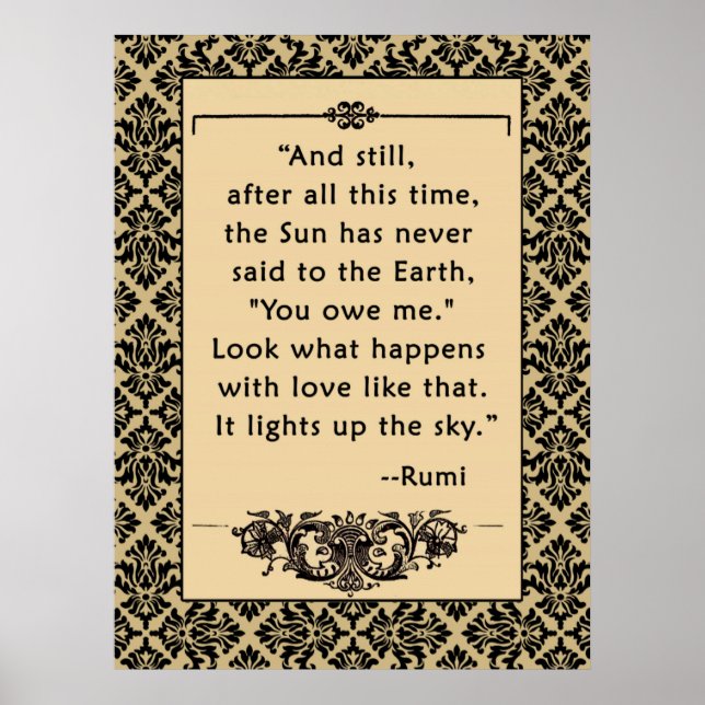 Devis RUMI sur affiche ou impression Soleil et Ter (Devant)
