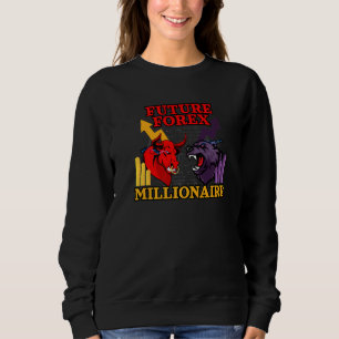 Devisen-Millionär Inspiriert Bulle Vs Bär Bezogene Sweatshirt