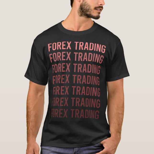 Devisenhandel mit rotem Text T-Shirt (Vorderseite)