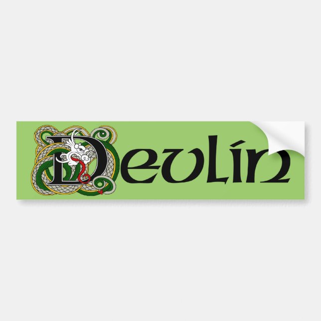 Devlin Celtic Dragon Autoaufkleber (Vorne)