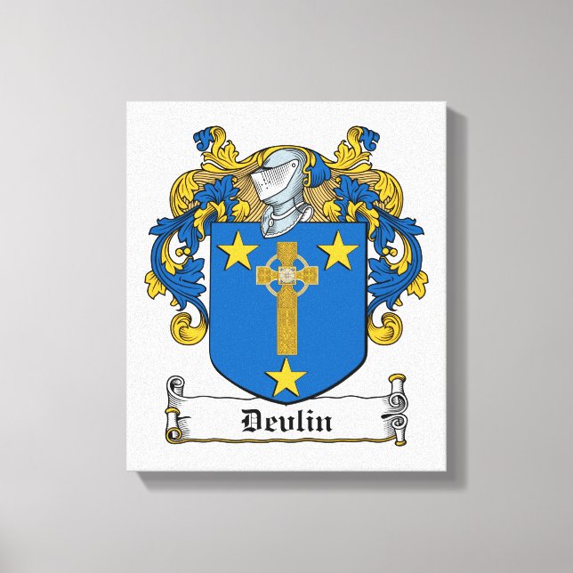 Devlin Familienwappen Leinwanddruck (Vorderseite)