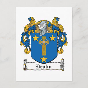 Devlin Familienwappen Postkarte