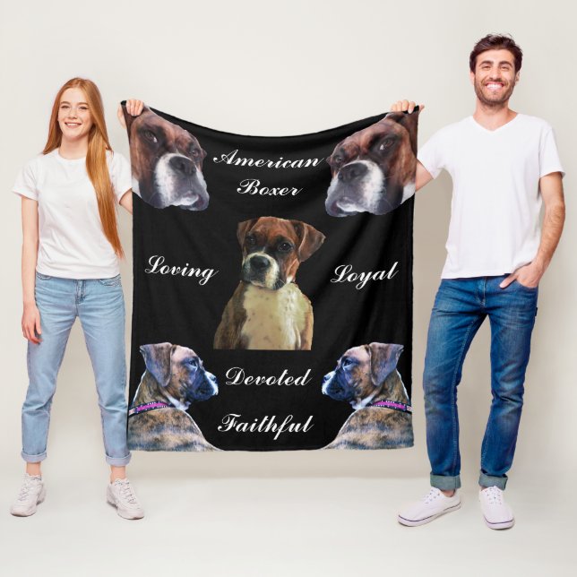 DEVOLLSTÄNDIGE BOXER DOG-Fleece Fleecedecke (Beispiel)