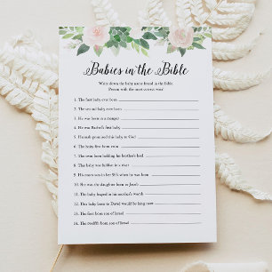 DEVON Babies in der Bibel Baby Shower Game Card Einladung