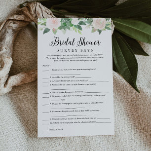 DEVON Brautparty Survey sagt Game Card