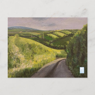 Devon Countryside Exeter England Malerei Postkarte
