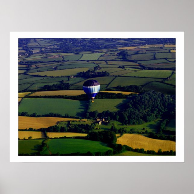 Devon Countryside Hot Air Ballon Teil 2 Poster (Vorne)