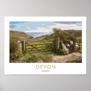 Devon-Eisenbahn-Plakat Poster