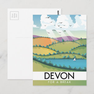 Devon "for a break" Sommerreisepaket Postkarte