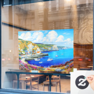 "Devon Harbor Dreamscape" - Eine englische Seascap Fensteraufkleber