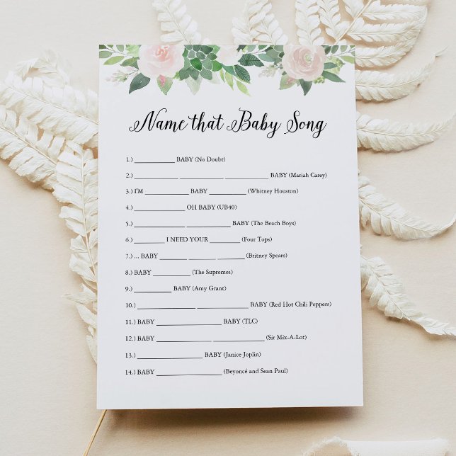 DEVON Name That Baby Song Game Card Einladung (Von Creator hochgeladen)