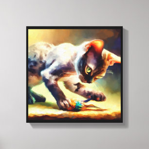 Devon Rex Cat Leinwanddruck