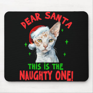 Devon Rex Cat Weihnachten lieben Santa Dies ist de Mousepad