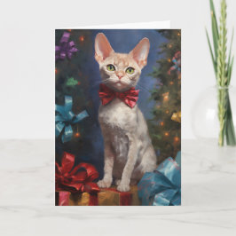 Devon Rex Cat Weihnachtsgrüßkarte Dankeskarte