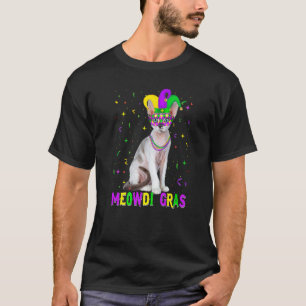 Devon Rex Katze Meowdi Gras Mardi Gras Karneval T-Shirt