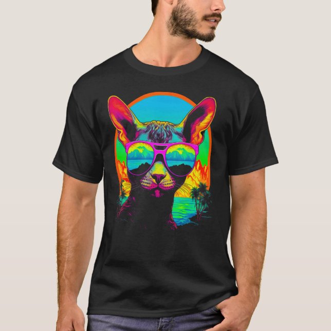 Devon Rex Katze Sommer T-Shirt (Vorderseite)