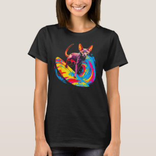 Devon Rex Katze Surfen T-Shirt