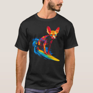 Devon Rex Katze surft T-Shirt