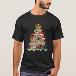 Devon Rex Katze Weihnachten Santa Hut Xmas Baum P T-Shirt