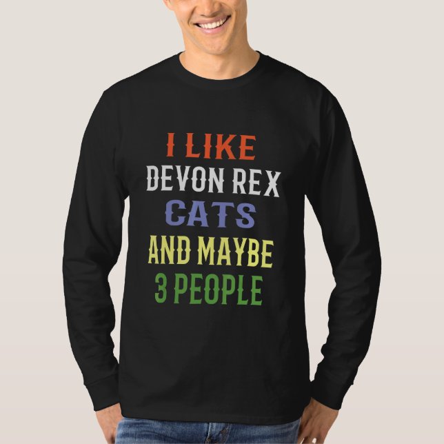Devon Rex Katzen ich mag Devon Rex Katzen und viel T-Shirt (Vorderseite)