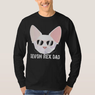 Devon Rex Katzenvater Vatertag Coole Katze T-Shirt