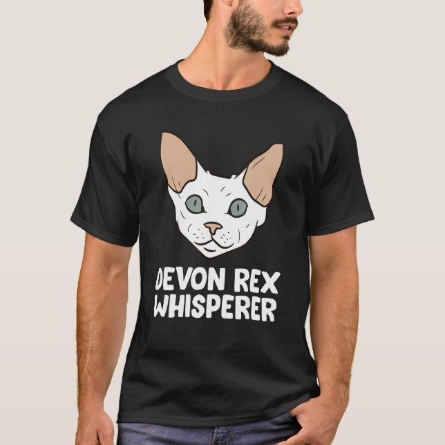 Devon Rex Leisetreterer Lustiger Devon Rex Katze T-Shirt (Vorderseite)