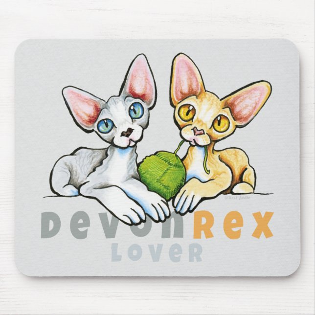 Devon Rex Lover Mousepad (Vorne)