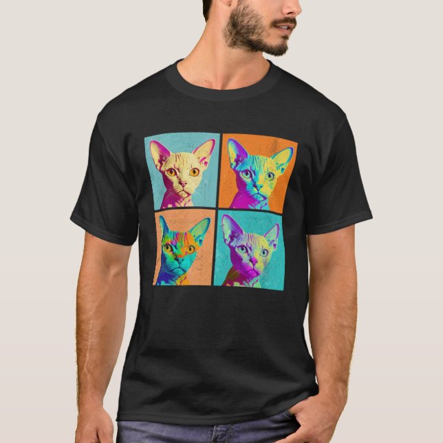 Devon Rex Pop Illustration Colorful Animal Women T-Shirt (Vorderseite)