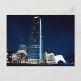 Devon Tower at Night (Oklahoma City, OK) Postkarte