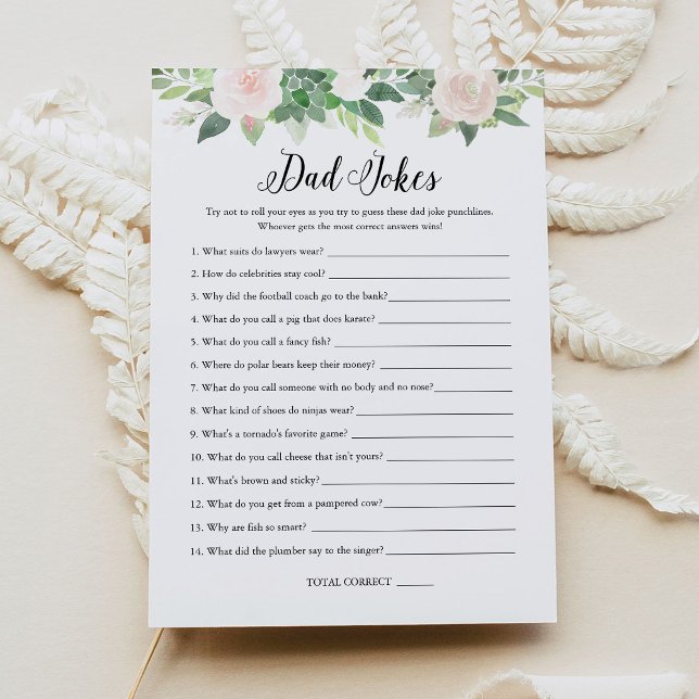 DEVON Vater Jokes Greenerenery Baby Shower Game Ca Einladung (Von Creator hochgeladen)