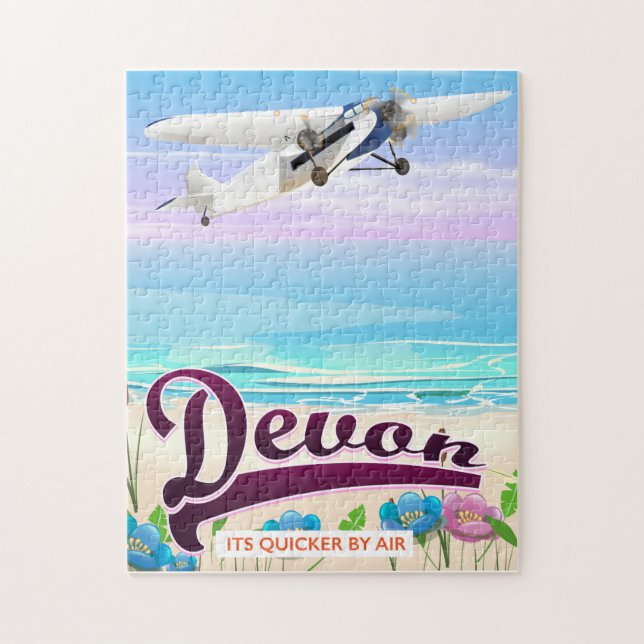 Devon Vintage-Flugreiseplakat (Vertikal)