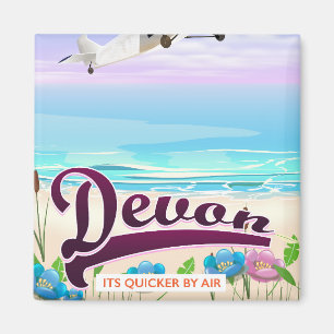 Devon Vintage-Flugreiseplakat Magnet