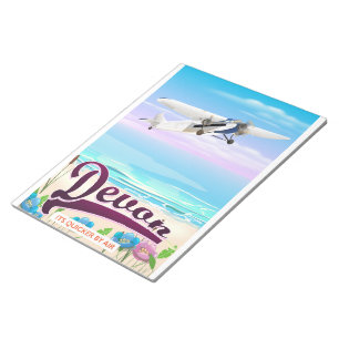 Devon Vintage-Flugreiseplakat Notizblock