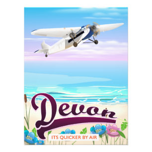 Devon Vintages Flugplakat Fotodruck