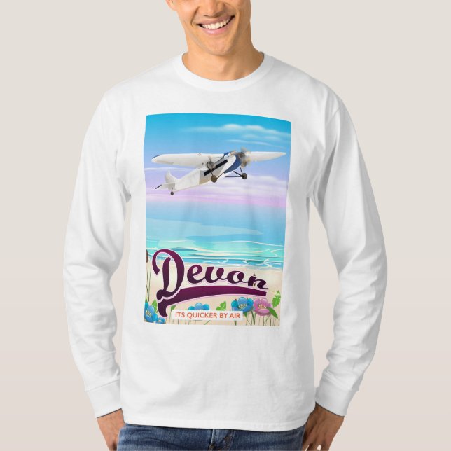 Devon Vintages Flugplakat T-Shirt (Vorderseite)