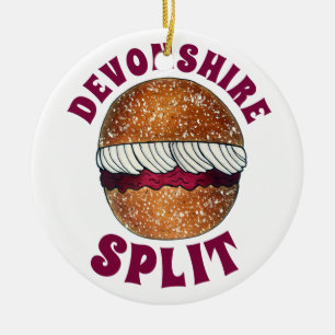 Devonshire Split British Pastry Pastries UK Baking Keramik Ornament