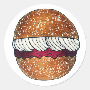 Devonshire Split British Pastry Pastries UK Baking Runder Aufkleber